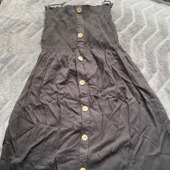 Strapless Charcoal Beach Dress - Picture 1 of 2